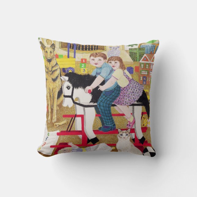 Coussin Tour-un-Coq-Cheval (Recto)