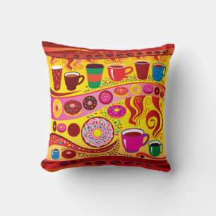 Coussin Tourbillon de café et montée de sucre