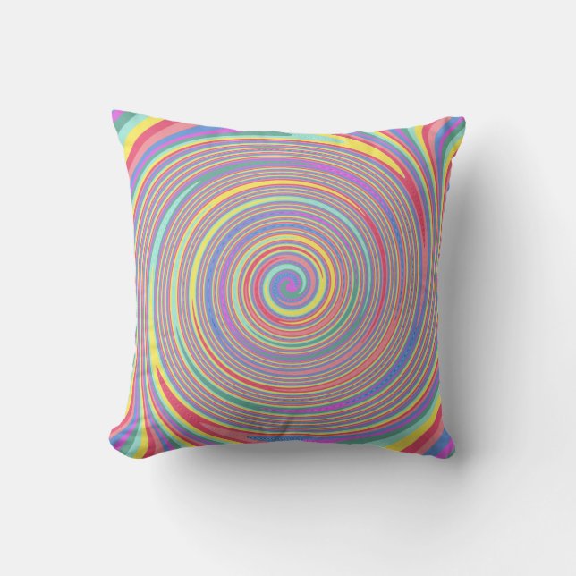 Coussin tourbillon de couleur des lignes inclinées (Recto)