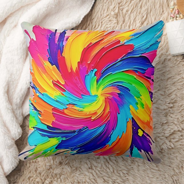 Coussin Tourbillon de couleurs : Art Abstrait (Couverture)