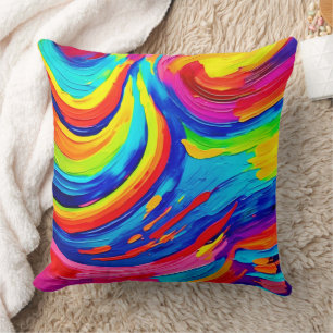 Coussin Tourbillon de couleurs vives