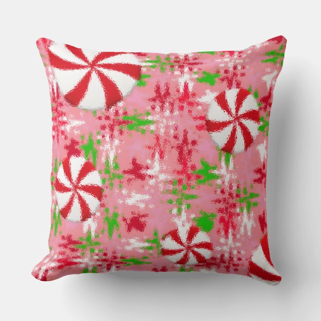 Coussin Tourbillon de menthe poivrée (Recto)