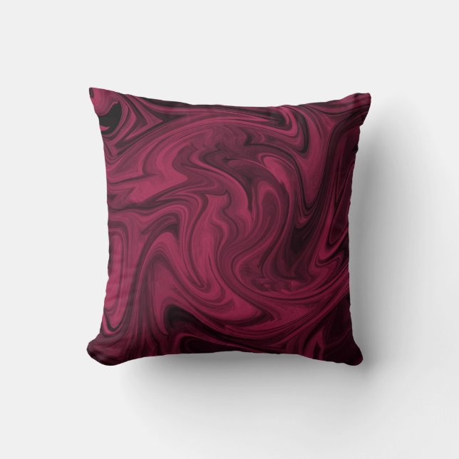 Coussin Tourbillonnant Bourgogne Abstraite (Recto)