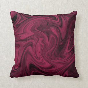 Coussin Tourbillonnant Bourgogne Abstraite