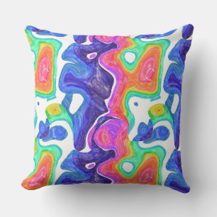 Coussin tourbillons colorés