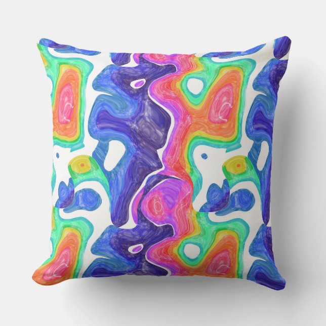 Coussin tourbillons colorés (Recto)