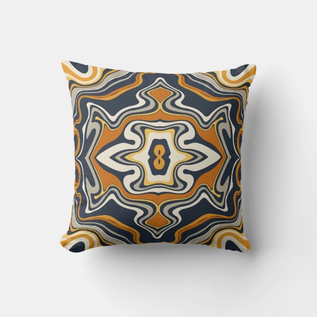 Coussin Tourbillons de tonalité cool (Recto)