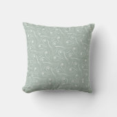 Coussin Tourbillons Floraux Vert Terreux (Recto)