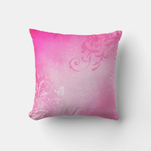 Coussin Tourbillons romantiques roses