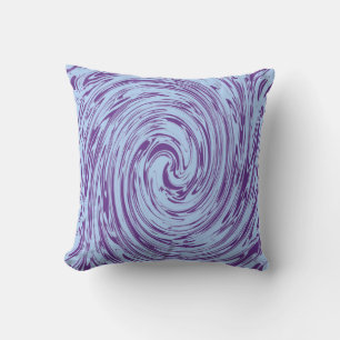 Coussin Tourbillons Violets Bleus Motif Abstrait Personnal