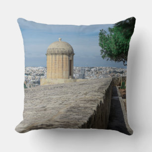 Coussin Tourelle de canon sur les murs de la vieille ville