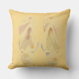 Coussin Tournes à taches jaunes