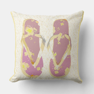 Coussin Tournes roses Jaune tressées