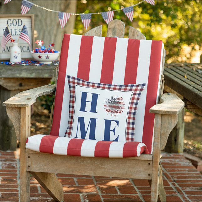 Coussin Tournesol à carreaux de Buffalo "Home"  (Créateur téléchargé)