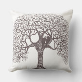 Coussin Tournesol brun Arbre Oiseau d'amour choisir la cou (Recto)