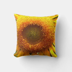 Coussin Tournesol de mammouth jaune géant