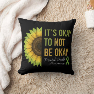 Coussin Tournesol de sensibilisation à la santé mentale 