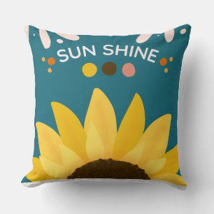 Coussin Tournesol – Décoration Florale Lumineuse 