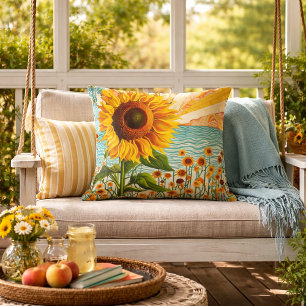 Coussin Tournesol et citation