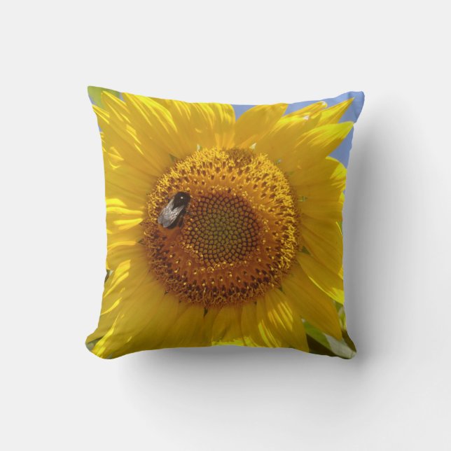 Coussin Tournesol jaune (Recto)
