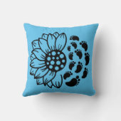 Coussin Tournesol & Pieds de Bébé (Verso)