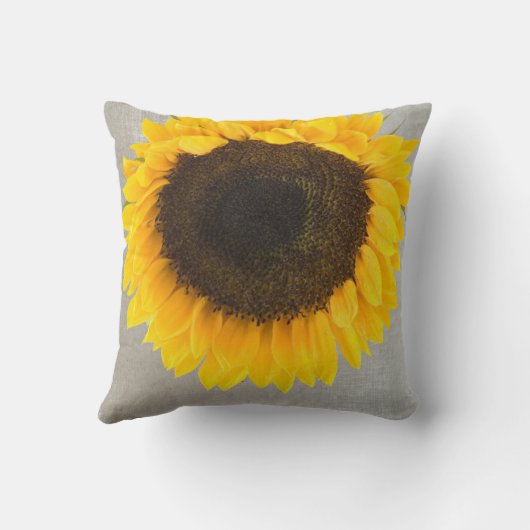 Coussin Tournesol rustique (Verso)
