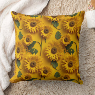 Coussin Tournesols 3d