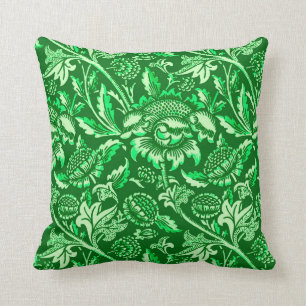 Coussin Tournesols de William Morris, vert vert