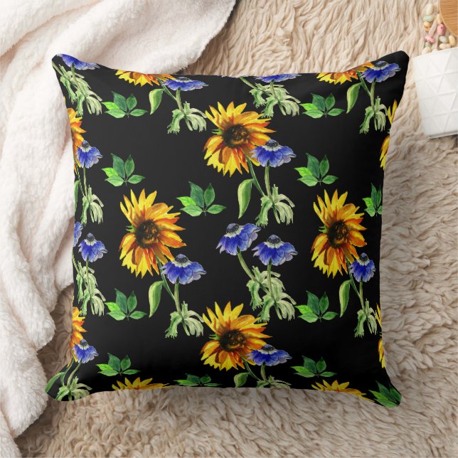 Coussin Tournesols Et Anémones (Couverture)