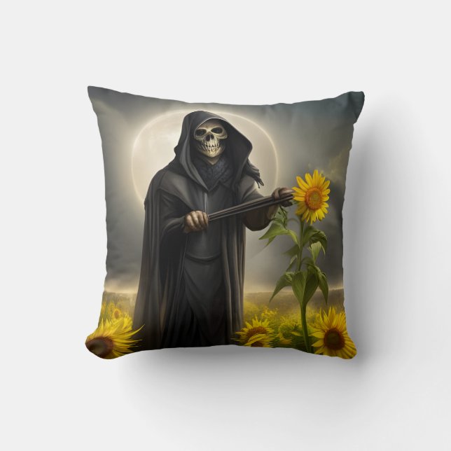 Coussin Tournesols et la Faucheuse  (Recto)
