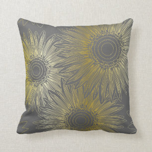 Coussin Tournesols stylisés