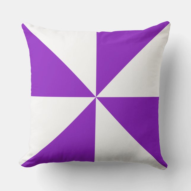 Coussin Tourniquet Violet et Blanc (Recto)