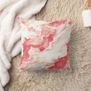 Coussin Tours de menthe poivrée rouge de Noël