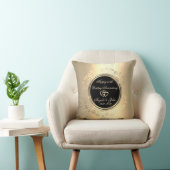 Coussin Tours Floraux Dorés 50e Anniversaire de Mariage (Chaise)