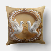 Coussin Tourterelles de mariage (Verso)