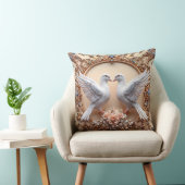 Coussin Tourterelles de mariage oiseaux de l'amour romanti (Chaise)