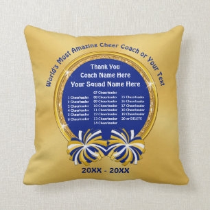 Coussin TOUS LES Cheerleaders du Merci Cadeaux pour les co