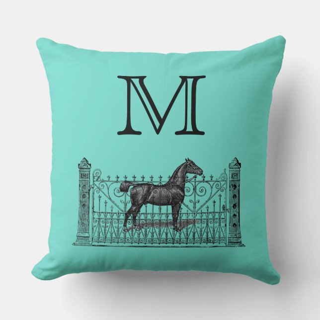 Coussin Tout arrière - plan de couleur - cavalier de (Recto)