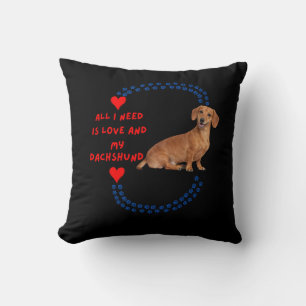 Coussin Tout ce dont j'ai besoin, c'est d'amour et de mon