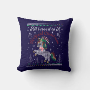 Coussin Tout Ce Dont J'Ai Besoin, C'Est Un Noël Magique, U