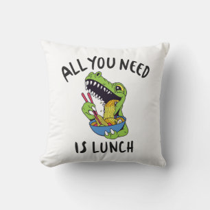 Coussin Tout ce dont tu as besoin, c'est de déjeuner