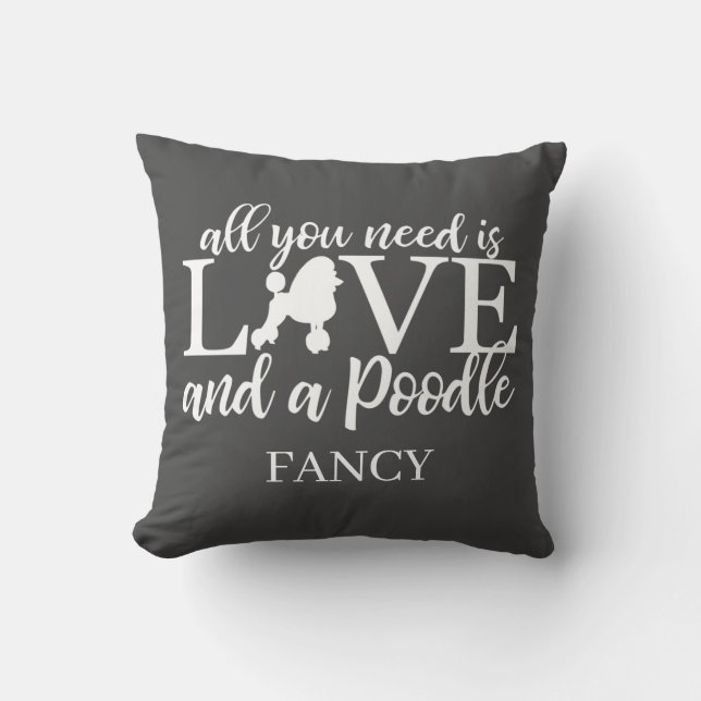 Coussin Tout ce dont vous avez besoin, c'est de l'amour et (Recto)