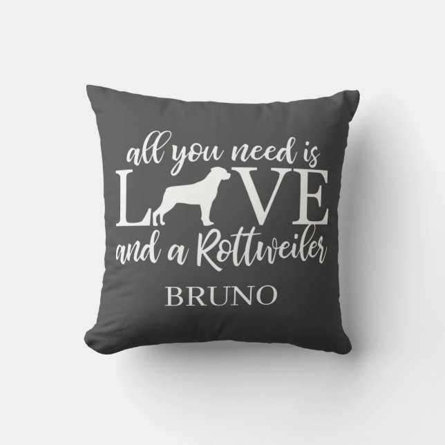 Coussin Tout ce dont vous avez besoin, c'est de l'amour et (Recto)