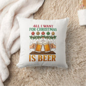 Coussin Tout ce que Noël veut, c'est des mugs pour trinque (Couverture)