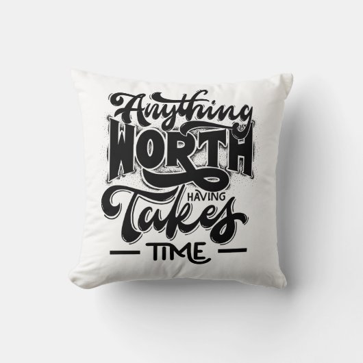 Coussin tout ce qui vaut le temps (Recto)