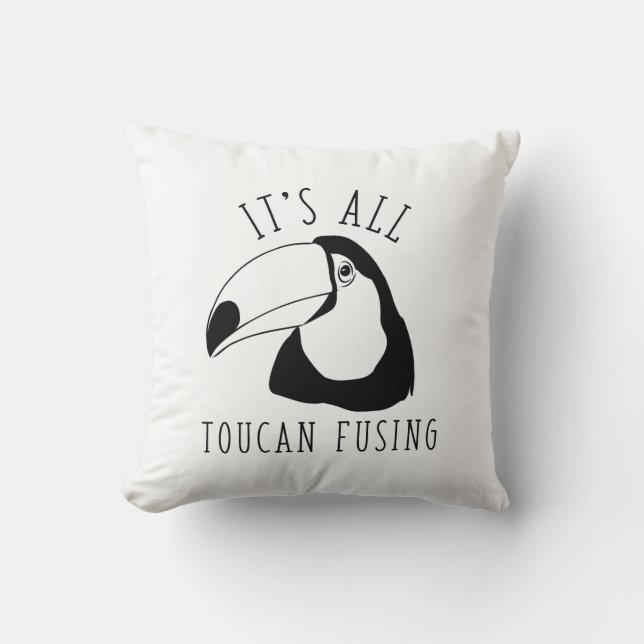 Coussin Tout est Toucan Fusing (Recto)