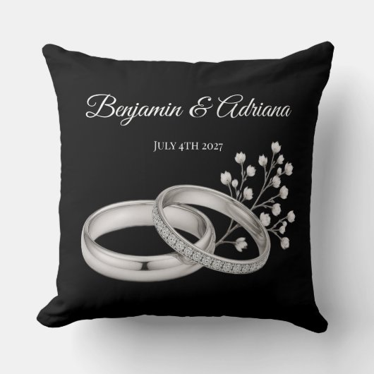 Coussin Tout juste mariés (Recto)