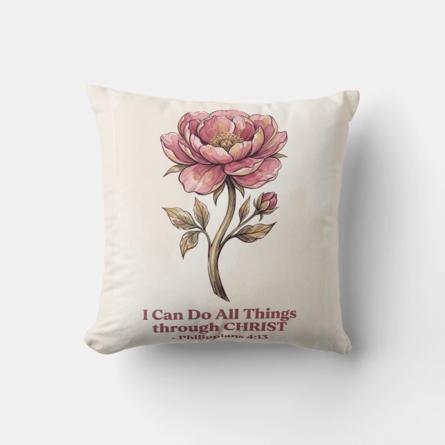 Coussin Tout par Christ (Recto)