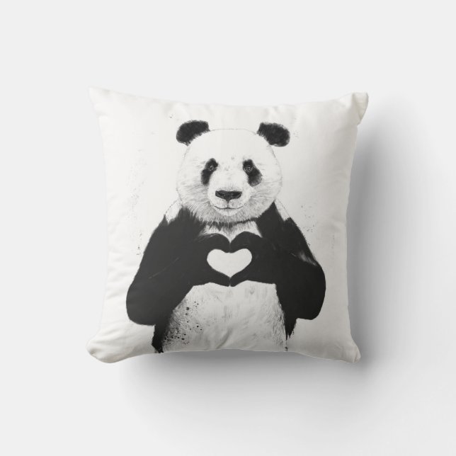 Coussin Tout que vous avez besoin est amour (Recto)