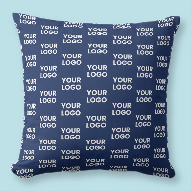 Coussin Toute image ou logo d'entreprise modifiable bleu m (Créateur téléchargé)